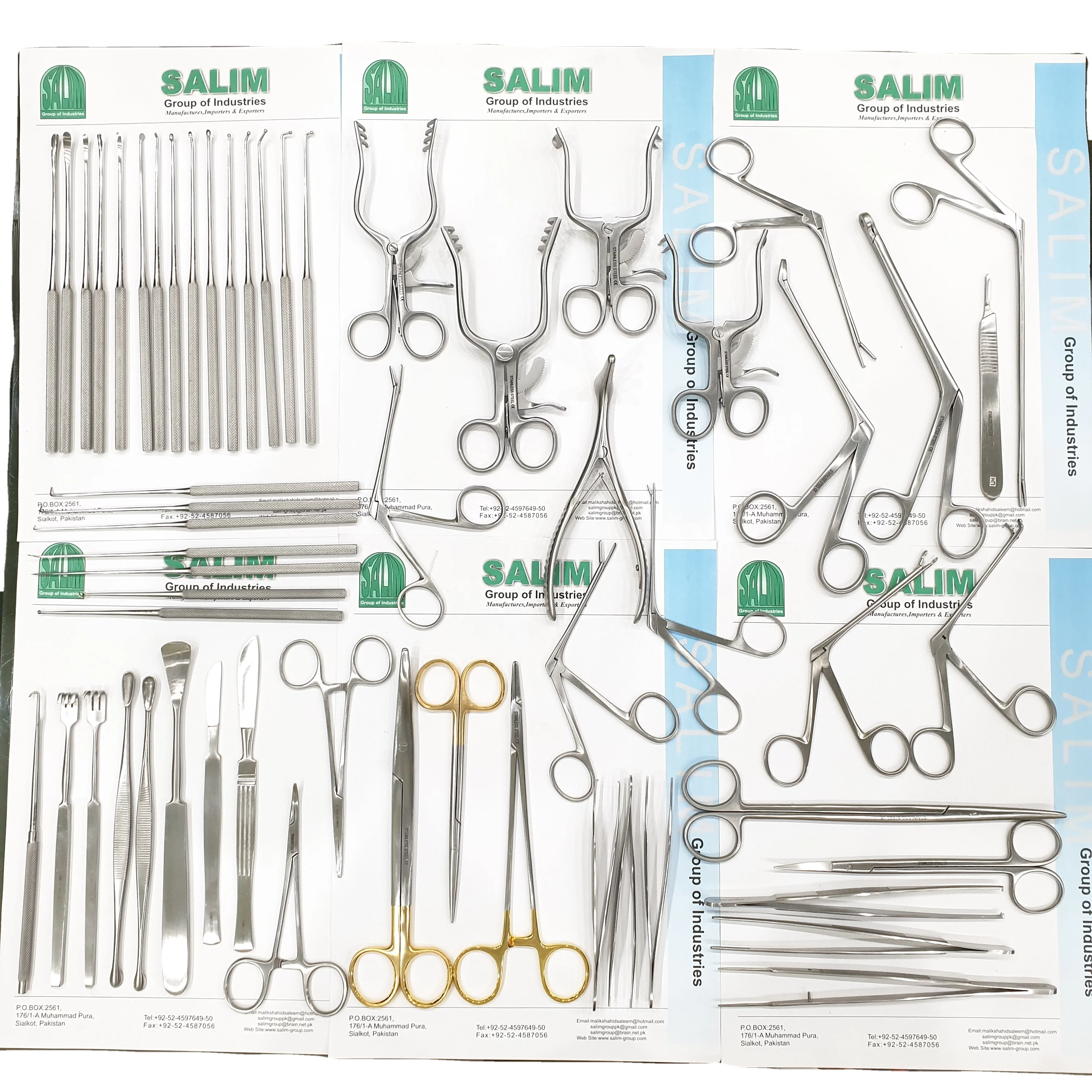 FESS Manual Surgical Instruments Set Stainless Steel Clip Durable Plastic and Metal with Basis of Surgical Instruments