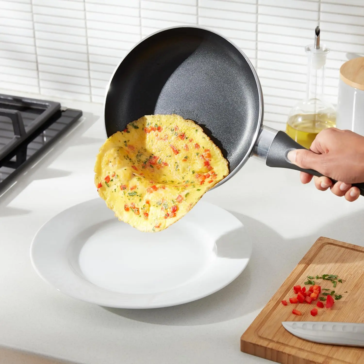 8 Pcs Aluminum Non Stick Cookware Wok Medical Stone Gift Set Cookware Pans and Pots Set Kitchen
