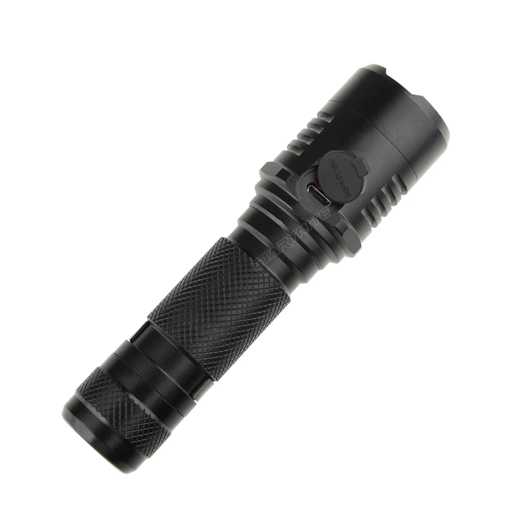 STARYNITE Aluminum dimmable long focus usb led rechargeable flashlight pocket flat mini torch tech light