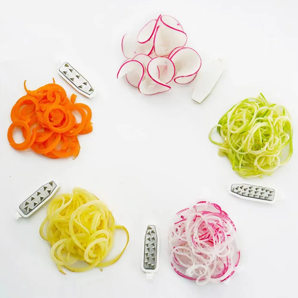Hot Selling Multifunctional Vegetable Spiral Slicer  Vegetable Fruit Spiral Slicer Spiralizer 5 in 1