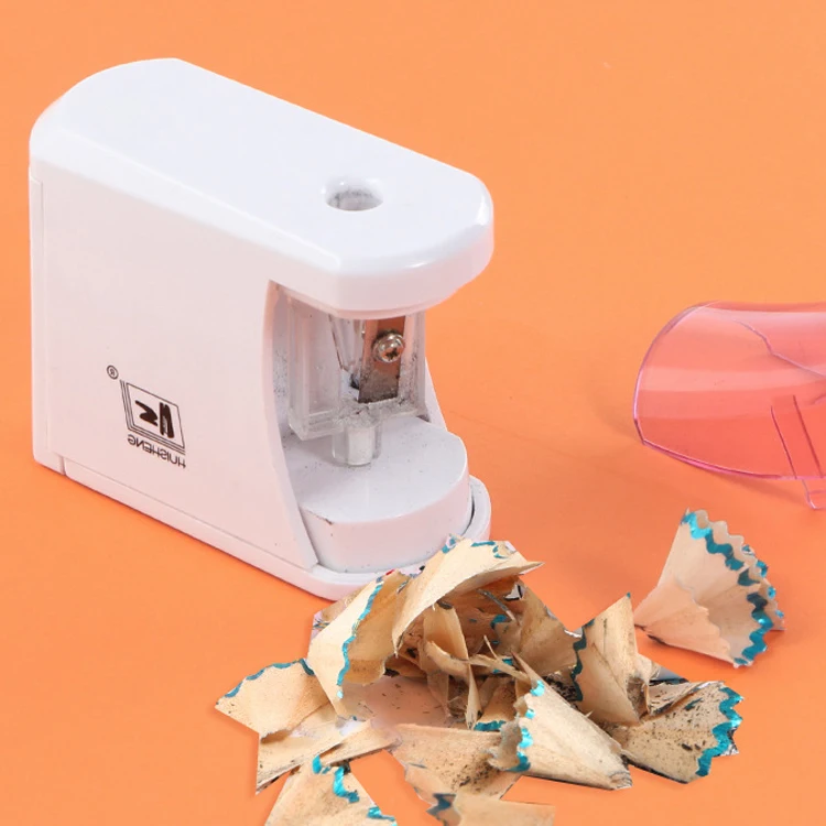 wholesale cute logo custom made colorful stationery office school supplies automatic student electric pencil sharpener
