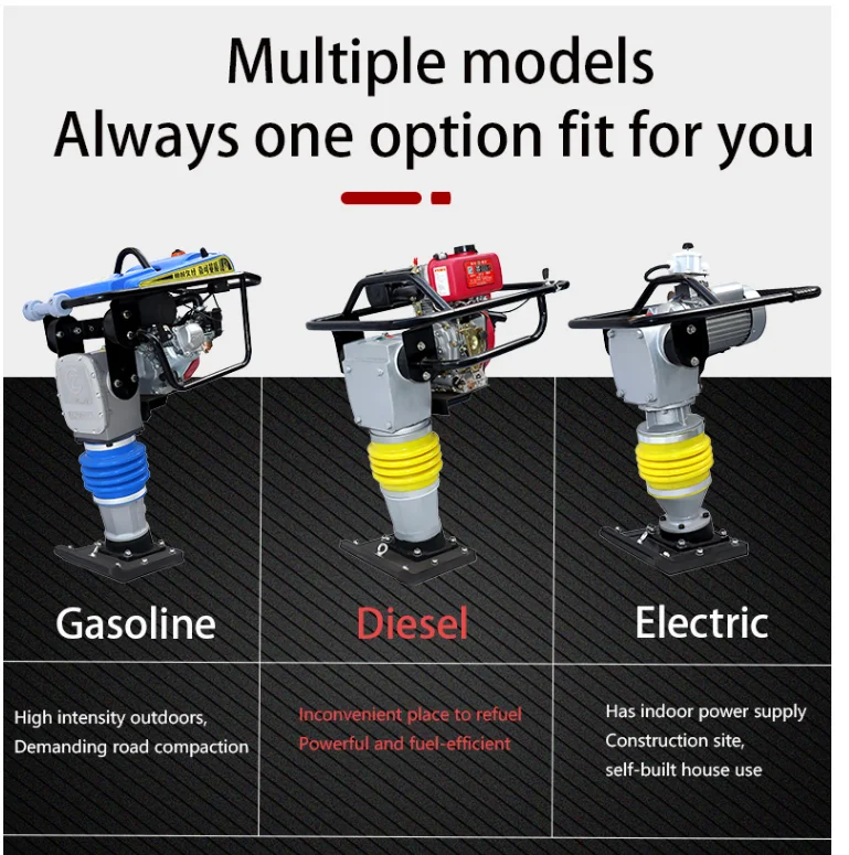 Lightweight HCD-110 Petrol Type Tamping Hammer Soil Construction Gasoline Tamping Rammer For Sale