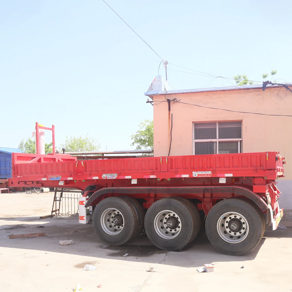High Quality Hydraulic Tipping Trailer Semi-Trailer 3 Axle Dump Truck Side Tipper Dump Semi-Trailer