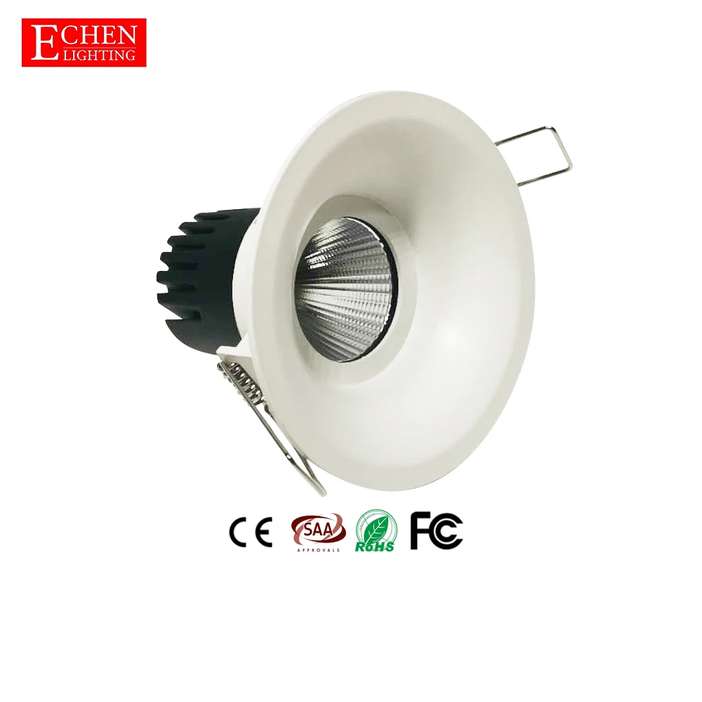
4 inch 12 watt saa linear modern ip44 anti glare MR16 GU10 cob frame mini black housing round ceiling recessed led downlight 