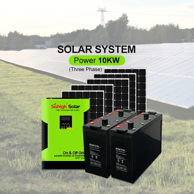10000 ватт солнечная система 10KVA 3 фазы цена 48 v батарея хранения 10 кВт покинуть сетку солнечной энергии панели системы