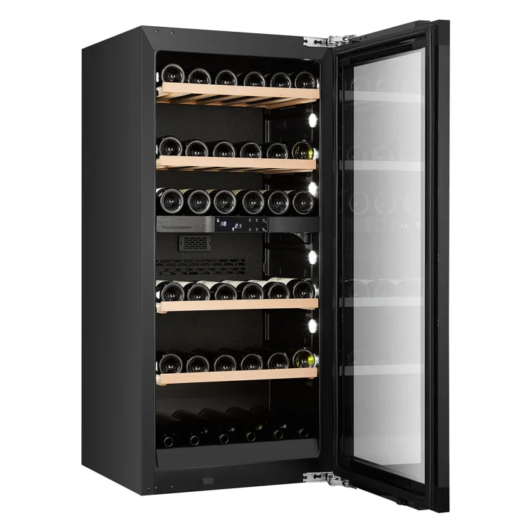 Bar Furniture Rouge Wine Cooler ASC Cabinet Bar Red Wine Freezer Commercial Refrigerator Black Inverter Fan Cooling System 160
