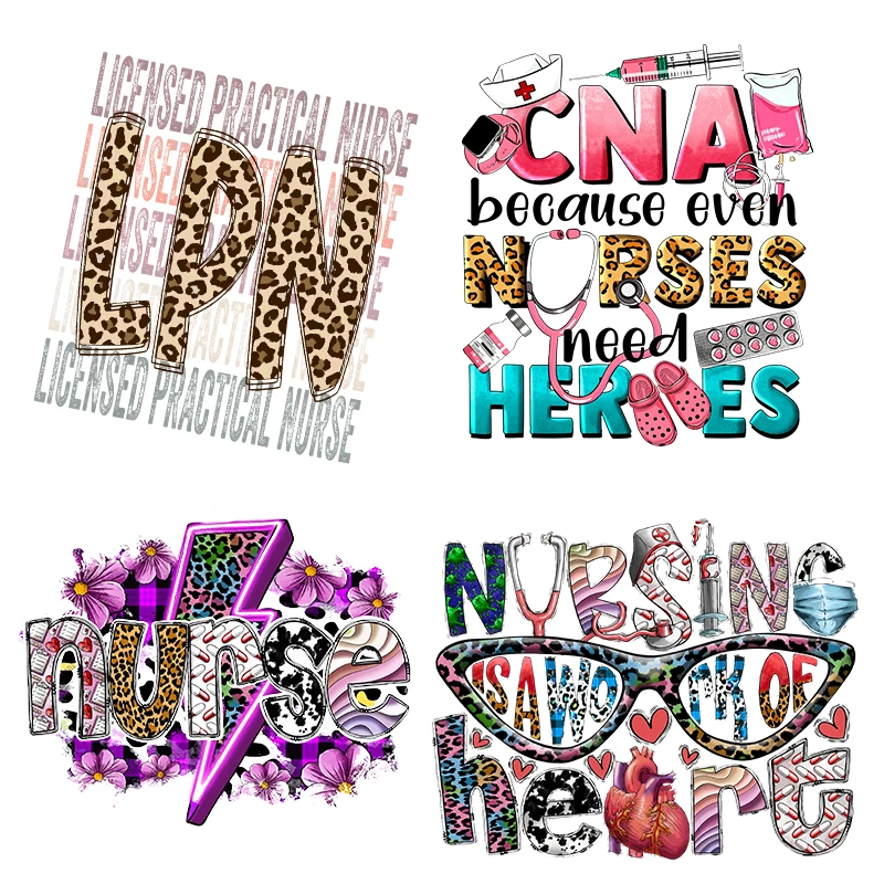 Custom LPN personality DIY pattern designs DTF Transfers Designs Ready To Press Plastisol heat transfer color images
