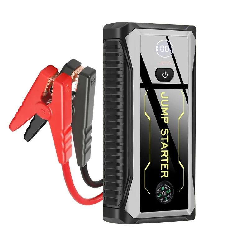 Custom logo 28000mAh portable vehicle jump starter flashlight high power jump starter auto powerbank with large display screen