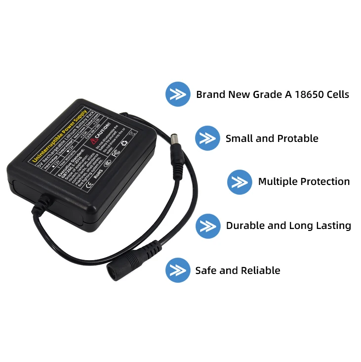 SJY DC 12v 1A/2A Mini Ups для Wi-Fi маршрутизатора литиевые элементы 3000mah резервный источник питания Dc выход