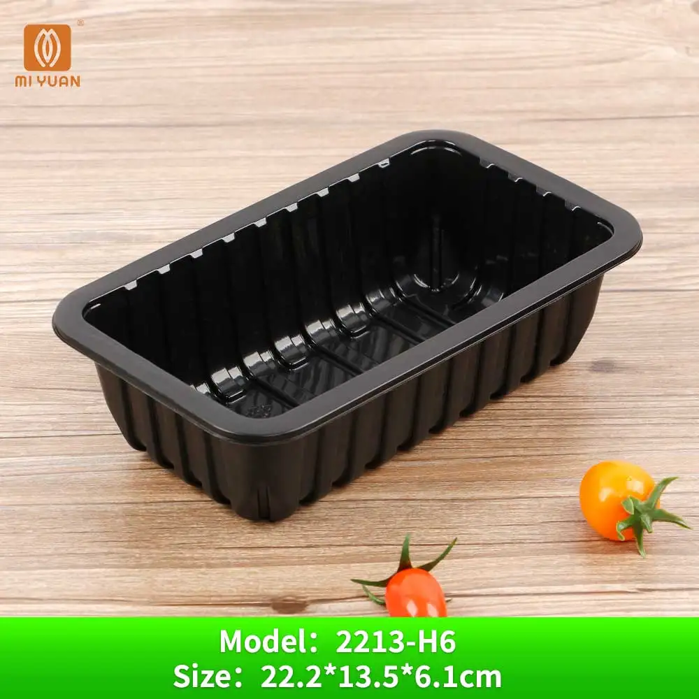 High Quality PP Disposable Blister Packaging Box Rectangle Shape MAP Chicken Takeaway Sealed Plastic Tray for Meat Storage
