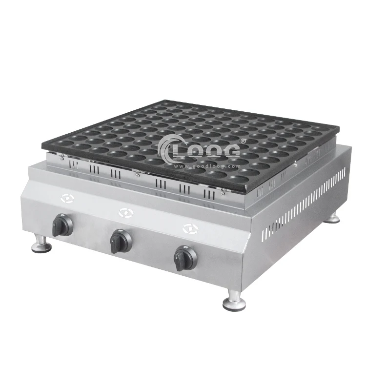 Mexico Popular Commercial Poffertjes Maker 100 Holes Gas Mini Pancake Maker