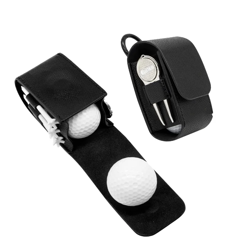 Golf Ball Bag Practical Portable Golf Ball Case Waist Holder Bag Hook Clip Holding Balls Tees Storage Pouch