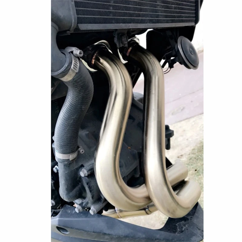 ER6N Motorcycle Exhaust Escape Moto Stainless Steel Front Middle Link Pipe Muffler headers 51MM For Kawasaki ER6N ER6F Z650