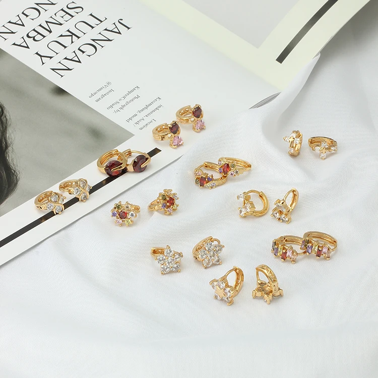 
Fashion Accessories Zircon Earrings, Ladies Ear Ring Cute Trending Gold Earring Jewelry, earrings for women 