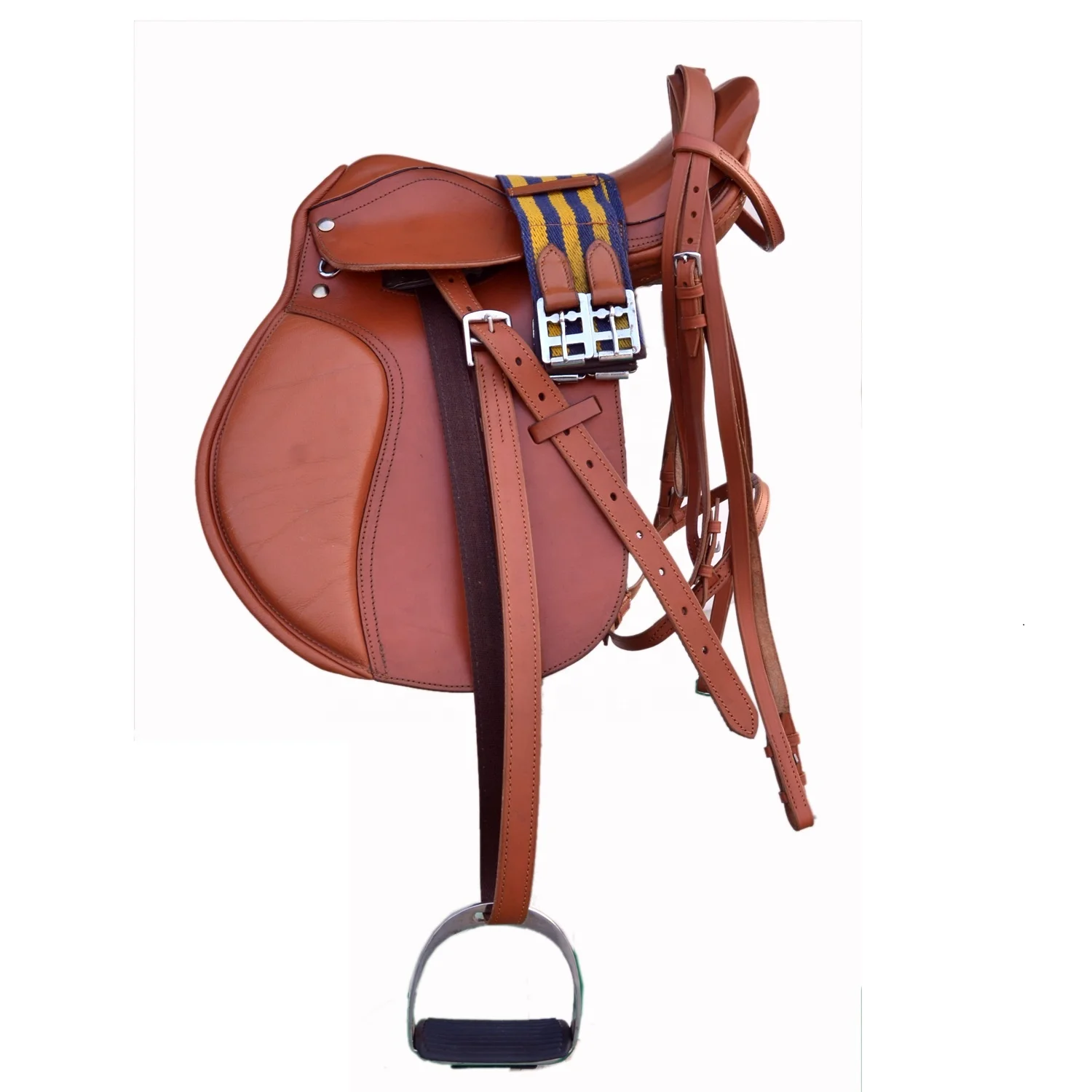 
100 % leather horse riding saddle With Accessories 