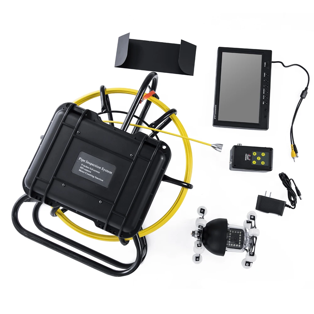 360 Degree Rotating Pipe Camera 20m Push Cable for Pipeline Inspection System