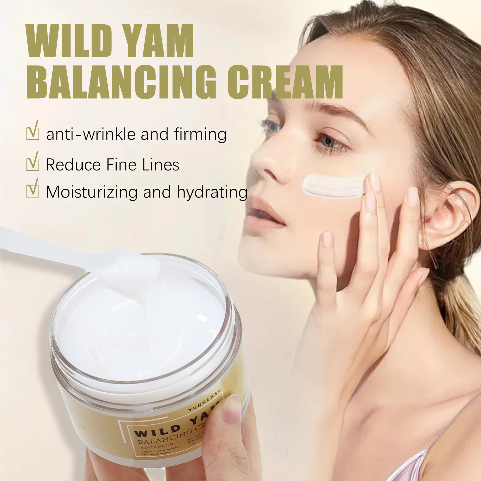 YURHERSU Wholesale Organic Skin Care Body Cream For Women Hormone Balances Wild Yam Cream