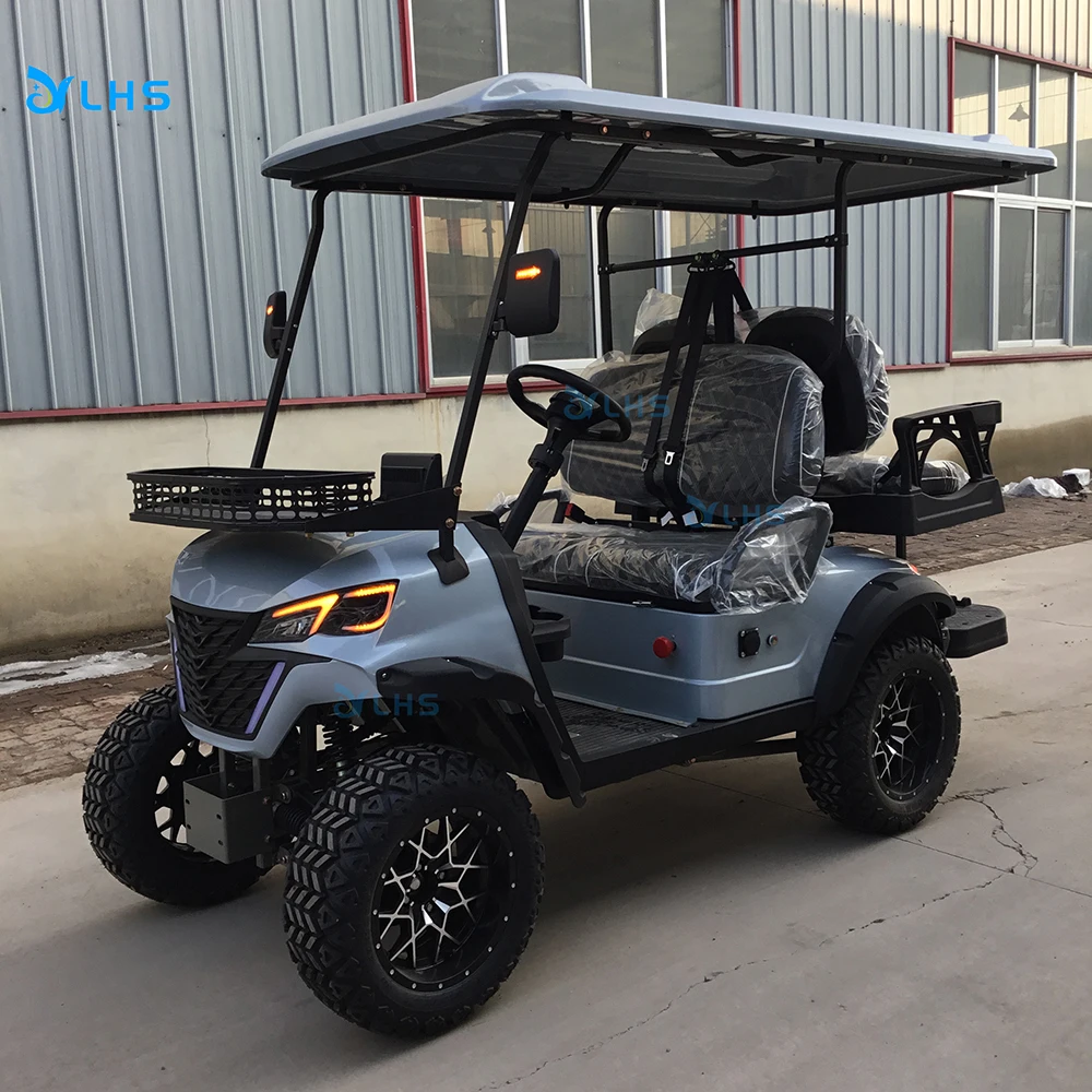 4 seater utility golf trolley 4 wheel drive off-road golf buggy low price mini electric golf cart with cup holder