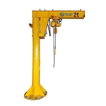 360 degree rotating floor mounted pillar hoist small jib crane 500kg 1ton