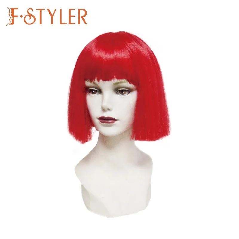 FSTYLER, женские короткие волосы, лидер продаж, Хэллоуин, оптовая продажа, заводская настройка, синтетические парики для косплея