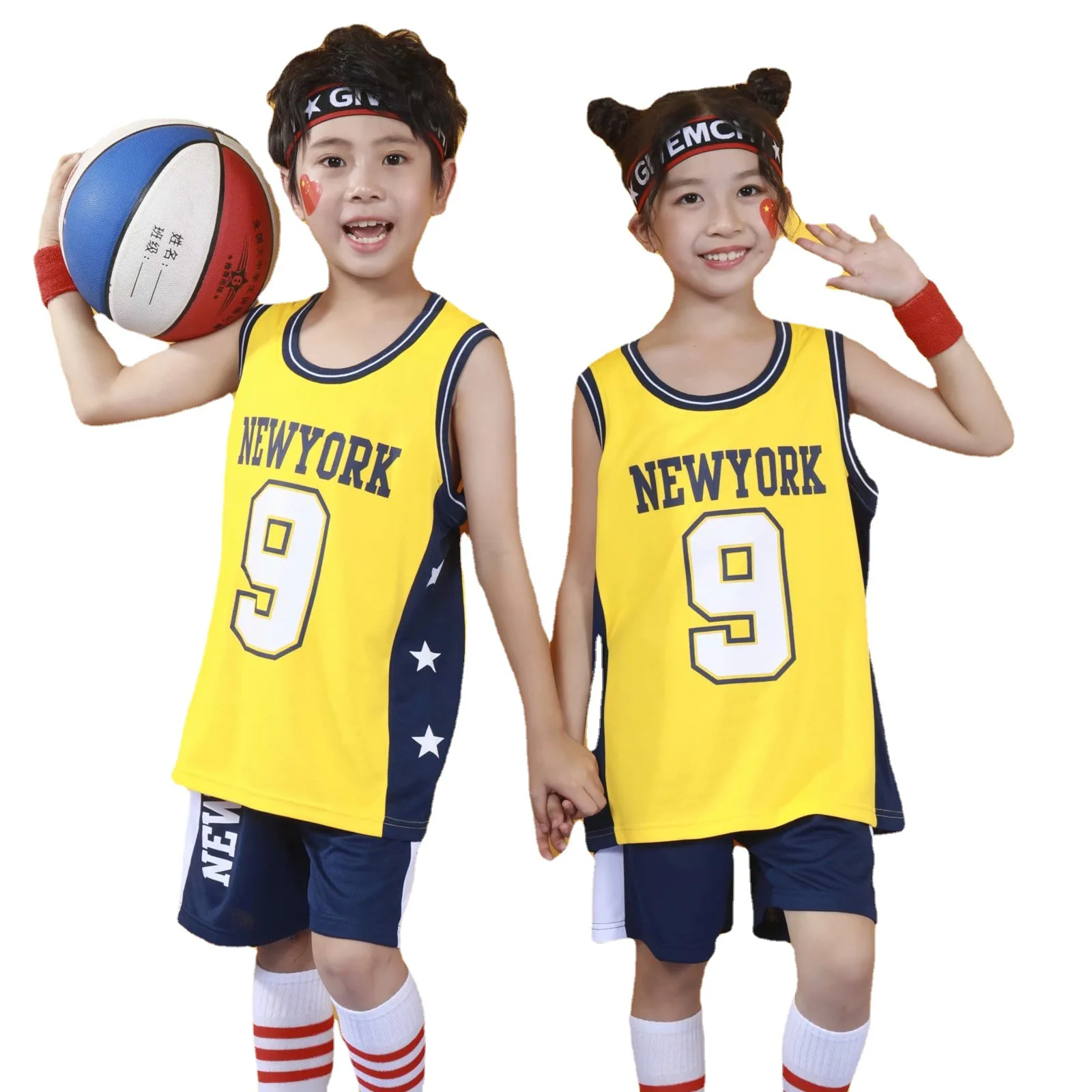 New product Children kids summer basketball uniform clothes