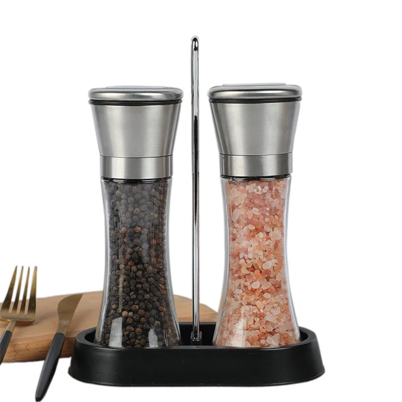 Factory Direct Sales Simple and Beautiful Glass The Seasoning Bottle Spice Pepper Grinder
