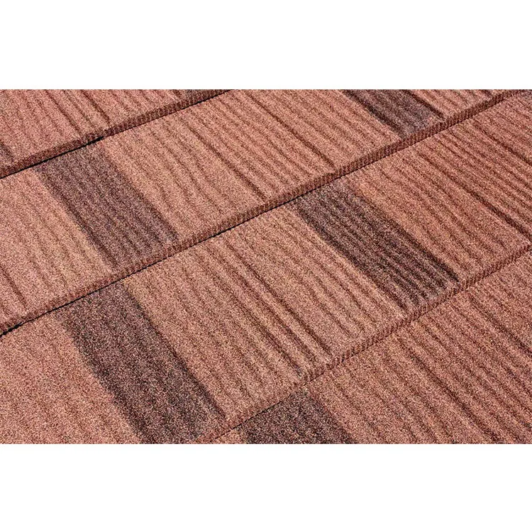 Colorful Stone Coated Metal Roof Tile Wooden Pattern Stone Coated Stone Coated Roofing Tile Metal