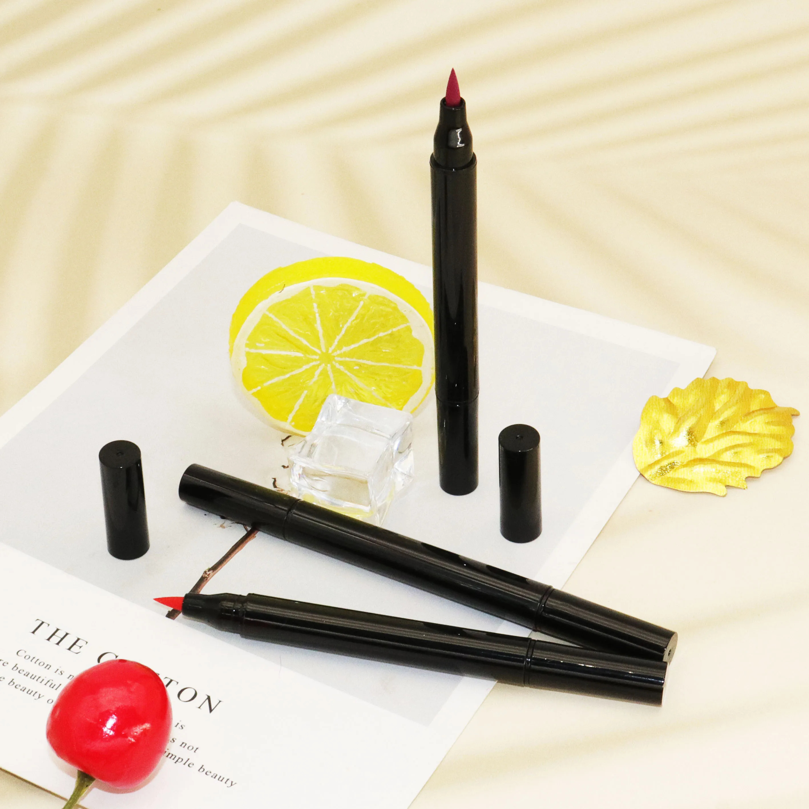 Eyeliner 2 In 1 Pro Winged Eyeliner Stamp Waterproof Makeup Eye Liner Pencil Black Liquid Eyeliner