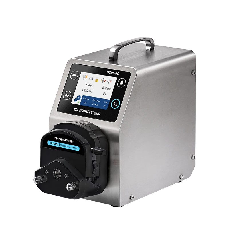 BT600FC Large Flow Easy to Install Peristaltic Pump 220V 110V Intelligent Liquid Bottle Filling