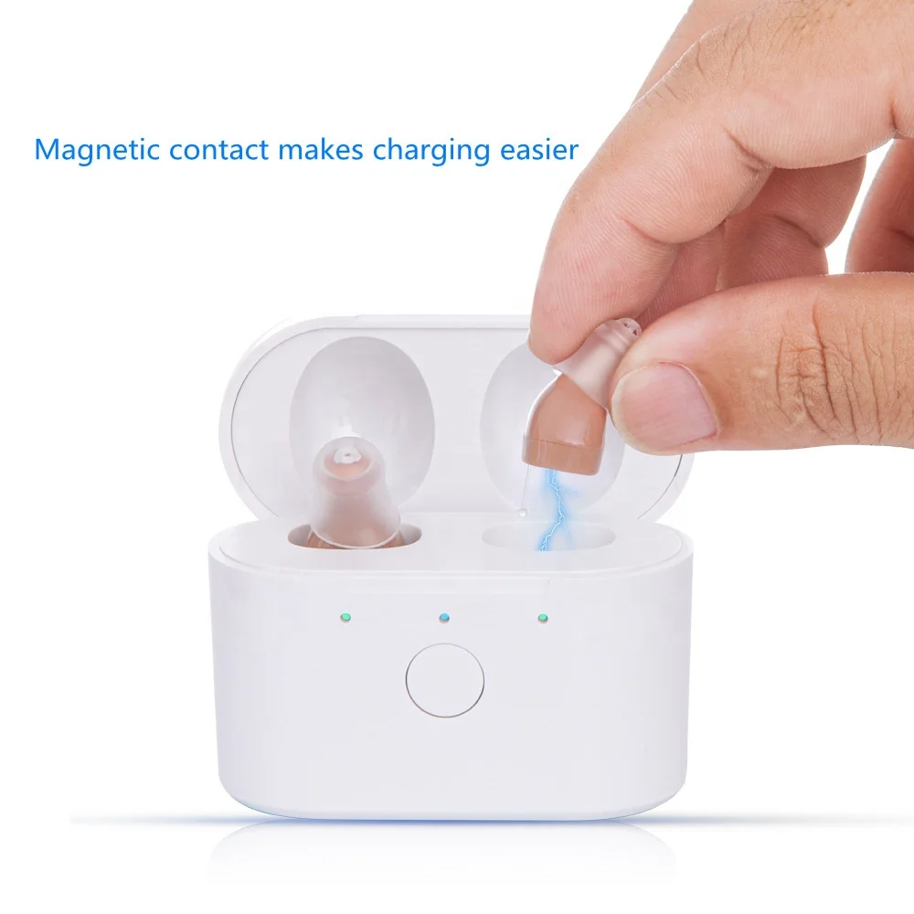 
 Amplifier Manufacturer Invisible CIC Mini Rechargeable Hearing Aids For The Deaf  
