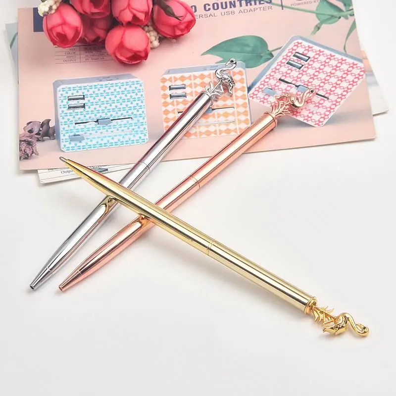 New Design  Bird Metal pen gold twist School Office Bird Metal Ball Pen