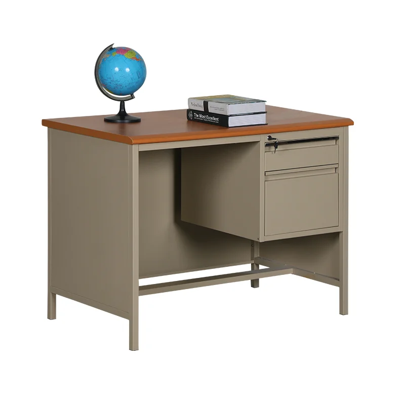 
Metal office table steel computer desks with locking drawers 