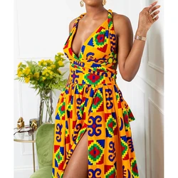 Wax African Dress Mixed Print Elegant 100% Cotton Women Clothing Dresses Fashionable Infinity Wrap Dress