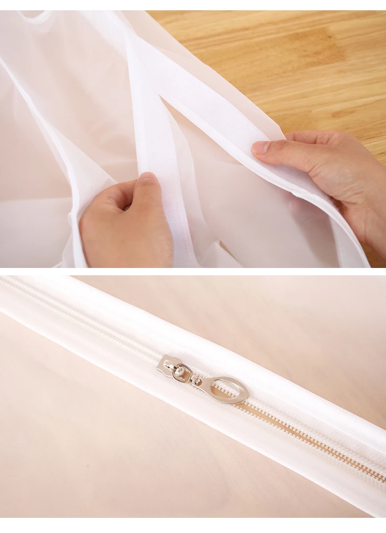 Dust cover garment peva dust bag for kid women men cloth clear garment bag with zipper