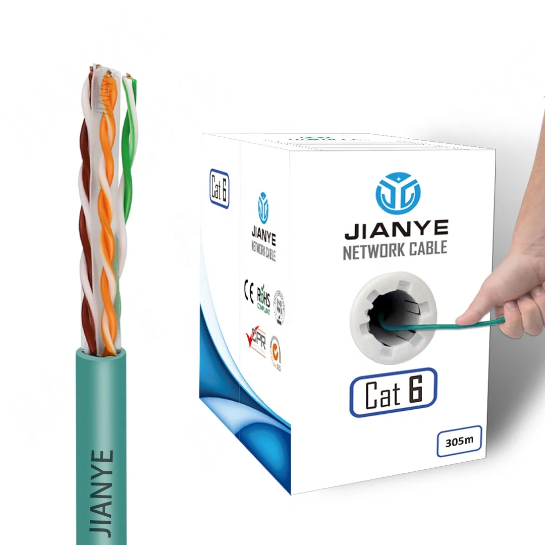 Неизолированный медный провод CCA lszh оболочка cat 6 кабель для сети 305 м ftp cat6 в