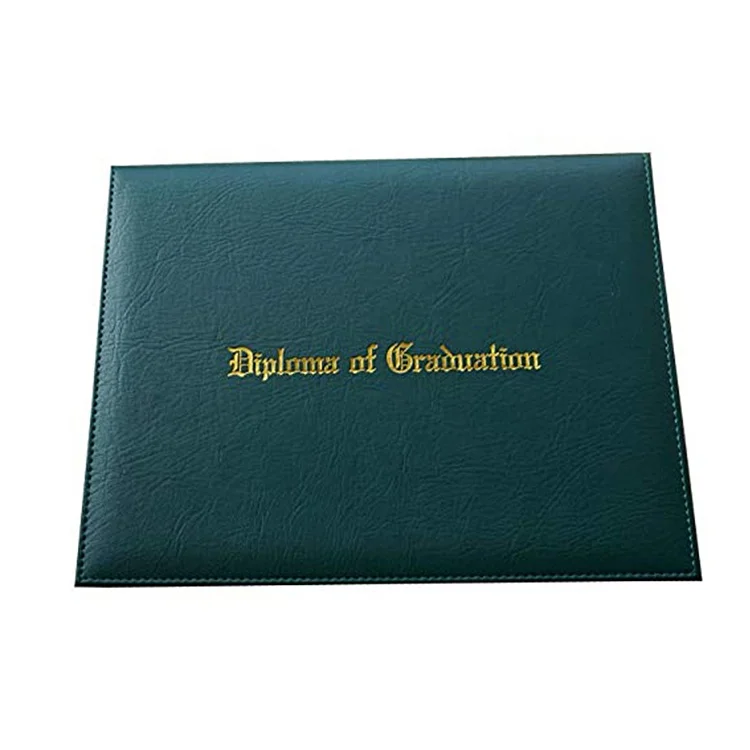 A3 Or A4 Leather Cardboard File Book Custom Logo Graduation Certificate Holder Frame Wholesale