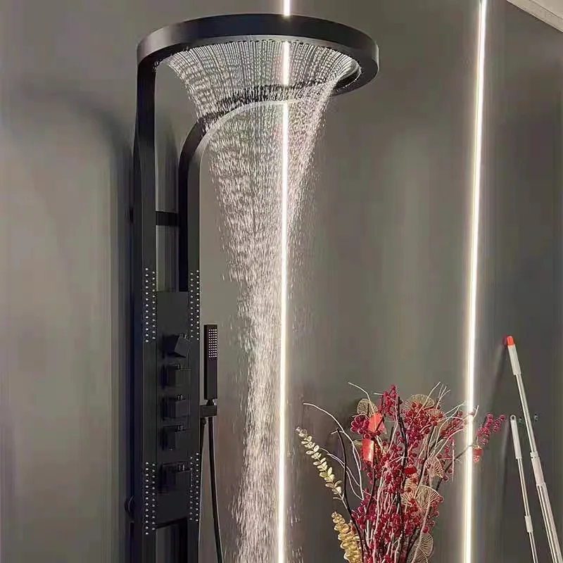 Factory Price Bathroom Shower Brass Stainless Steel Alloy Ceramic Inner Core electric shower scrubber