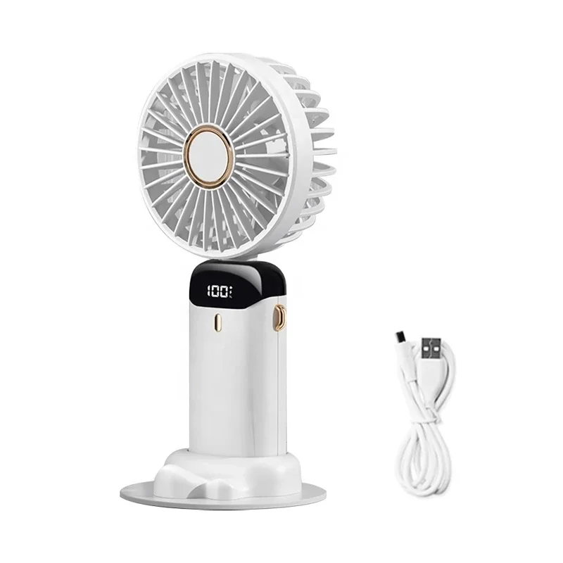 Портативный электрический ручной светодиодный цифровой дисплей Мини Маленькие ручные вентиляторы студенческий Складной вентилятор с воздушным охлаждением летний