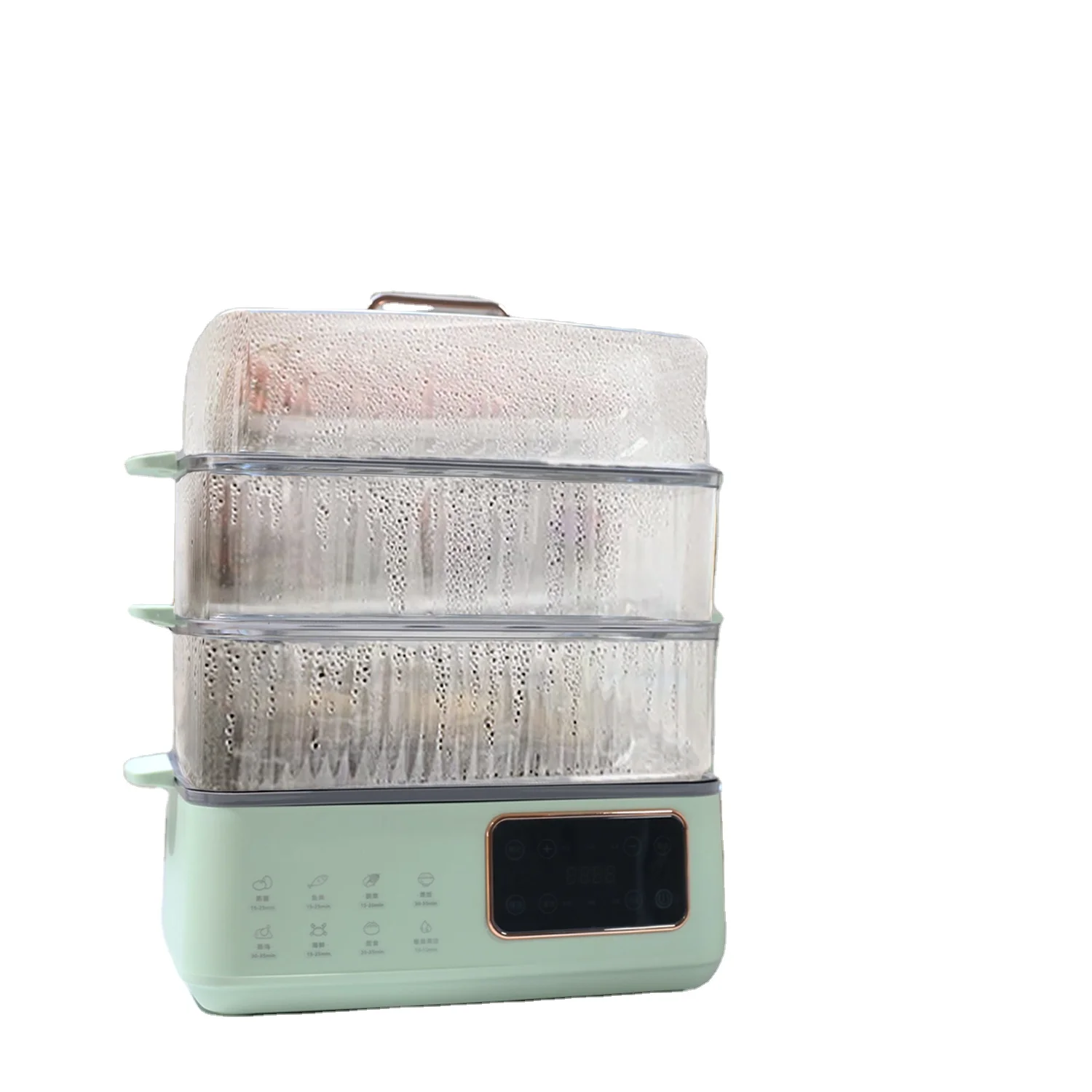 Electric Food Steamer for Cooking, 3 Tier Vegetable Steamer with Appointment and Timer, 800W Heating