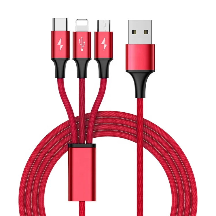  Заводской 4 в 1 3 А нейлоновый кабель usb быстрый зарядный usb-кабель