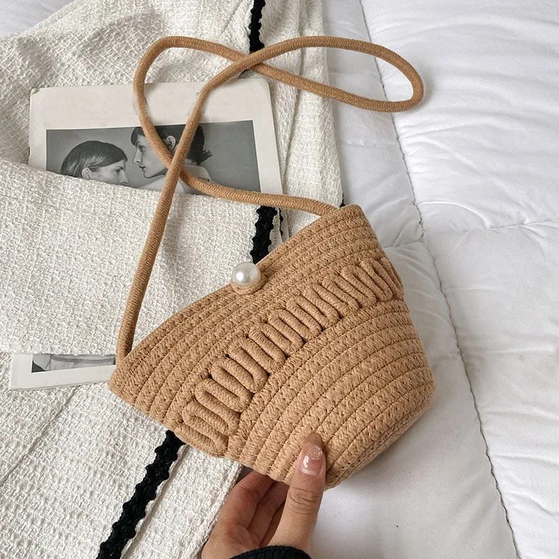 Manufacturing Handmade Small Bucket Knit Knitting And Crochet Crossbody Hand Bags