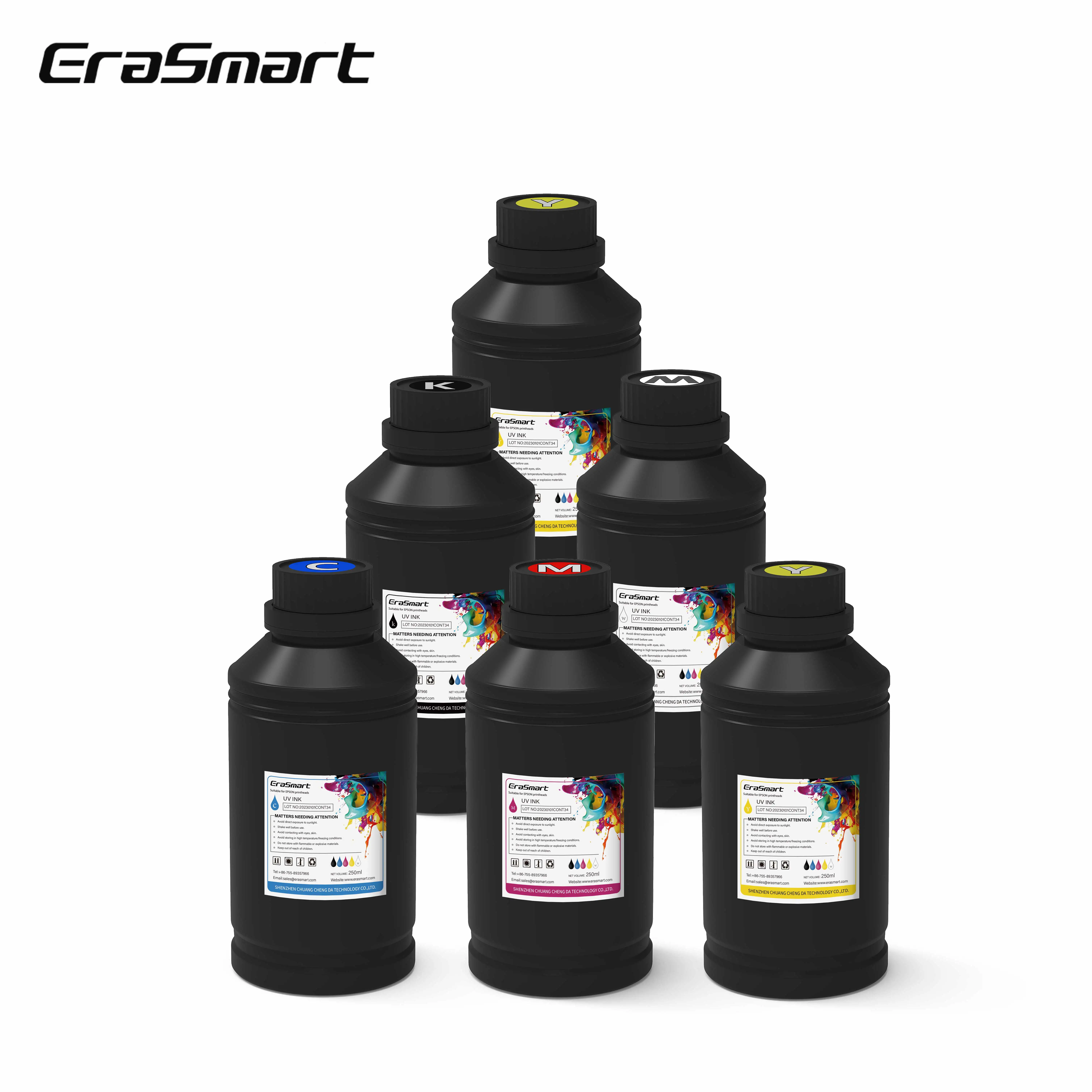 One Set Uv Ink Good Ink Cmykw 5 Colors For Epson Uv Printer 1390 L800 Dx5 Xp600