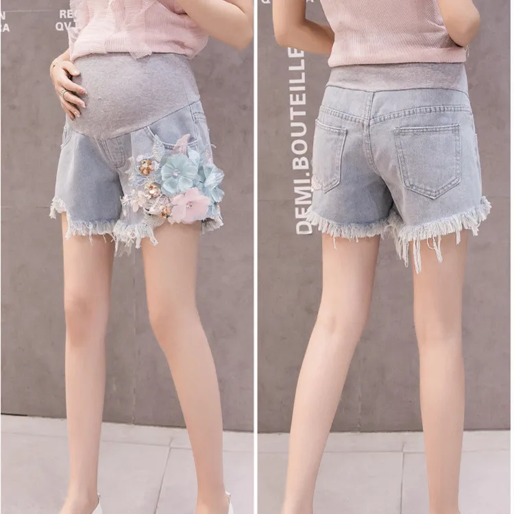 
2020 summer maternity wear denim shorts three-point pants 