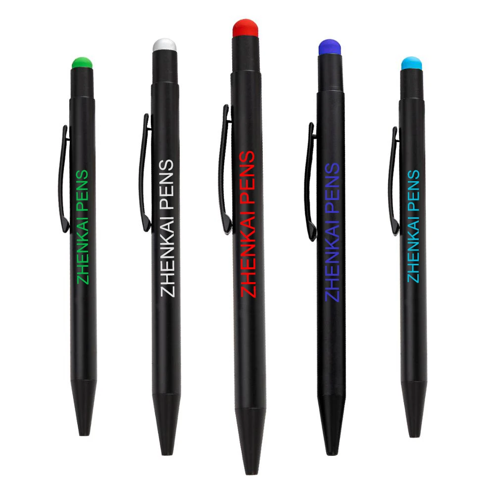 High Quality Colorful Touch Screen Pen Design Promotional Metal Logo Pen For Custom Logo Pen With Logo
