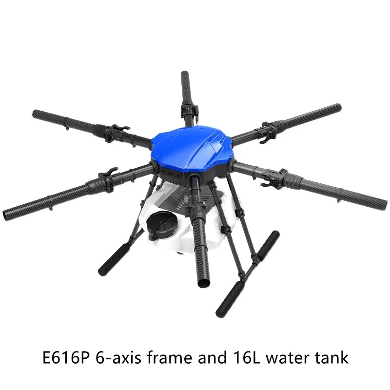 EFT New upgrade E616P  6 axis 16L 16kg  agricultural spray drone frame(1648mm wheelbase)and water tank uav