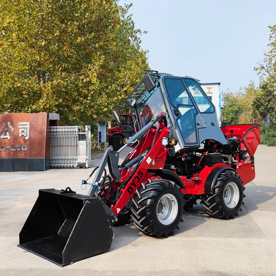 Hydrostatic Hydraulic System Small Front End Loader DY35 Garden Wheel Loader