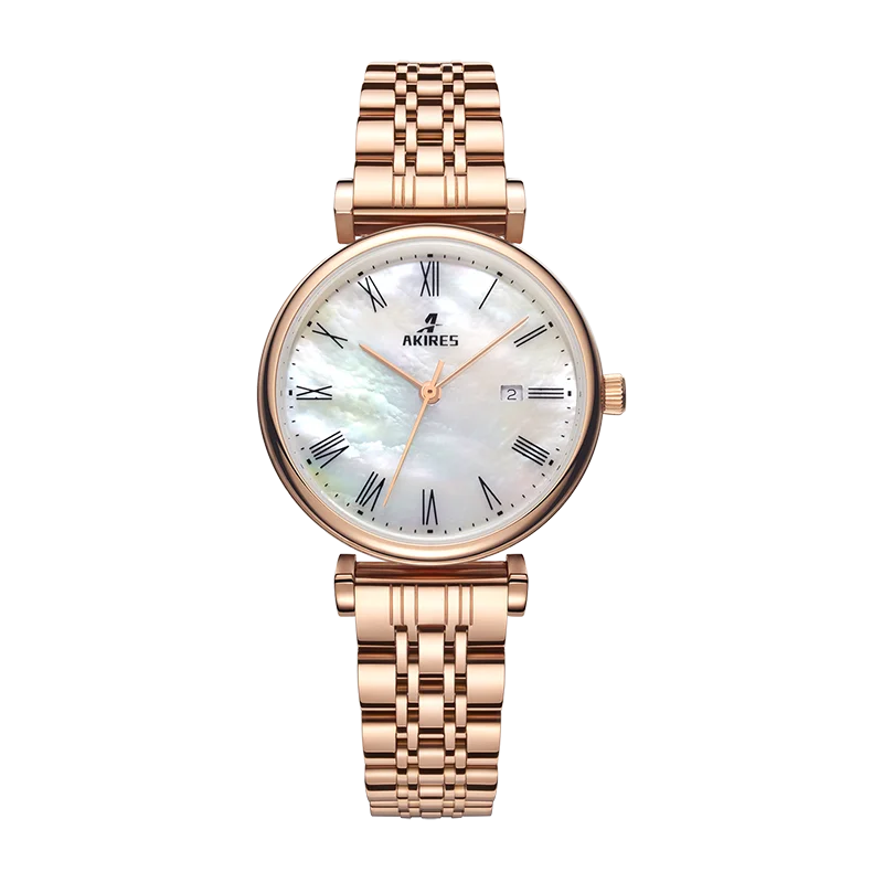 Golden Fashion Quartz Wrist Watches Leather Set Luxury Vintage Womens Skeleton Cheap Quartz Watch