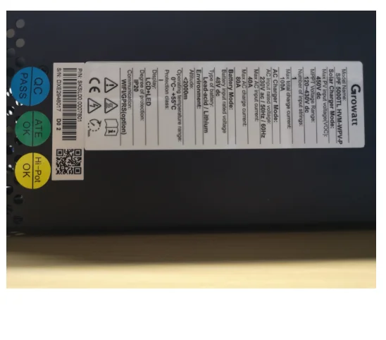 Инвертор Growatt off grid inverter SPF 3000 5000 TL HVM с Mppt однофазный PV солнечный инвертор 3 кВт