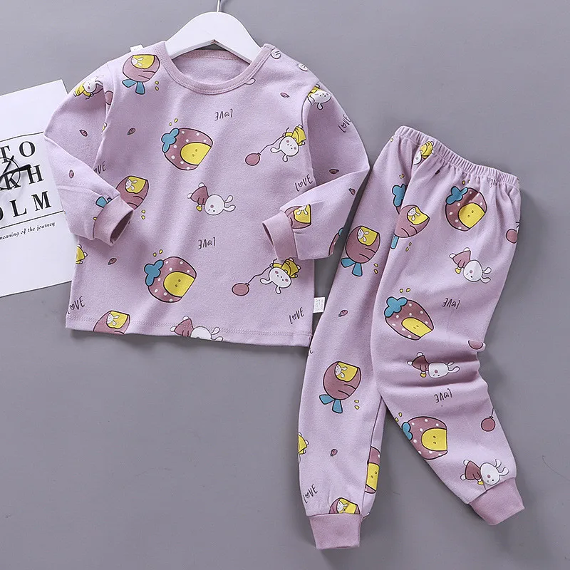 
Wholesale OEM Organic Cartoon Custom One Piece Printed Winter Baby Girl Soft 100% Cotton Sleepwear Kids Cartoon Pajamas Set 