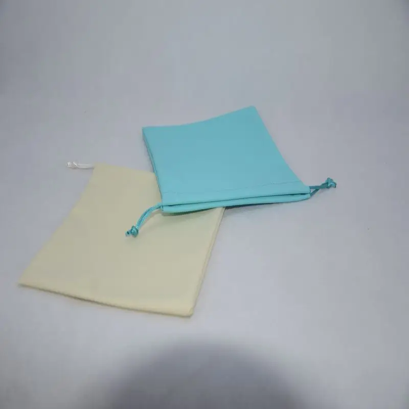 Wholesale custom logo printing silk satin cloth bag for hair bundles wig drawstring velvet pouch packaging jewelry